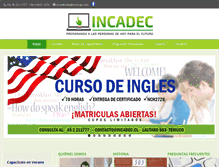 Tablet Screenshot of incadec.cl